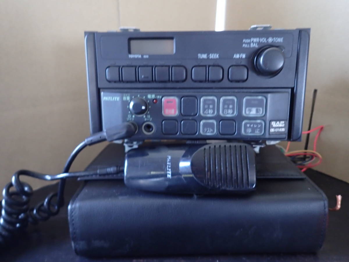 ○完動品 パトライト SAP-500BZ サイレンアンプ 中古品 マイク付き