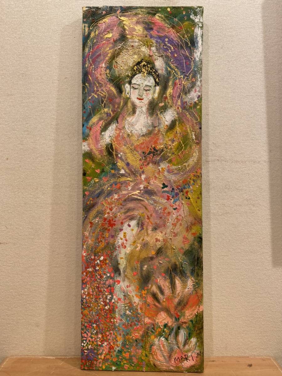100%新品，人気SALE なかのまり 観音像 金箔入油彩30号 サイン有り(人物画)｜売買されたオークション情報、yahooの商品情報をアーカイブ公開 - オークファン 人物画