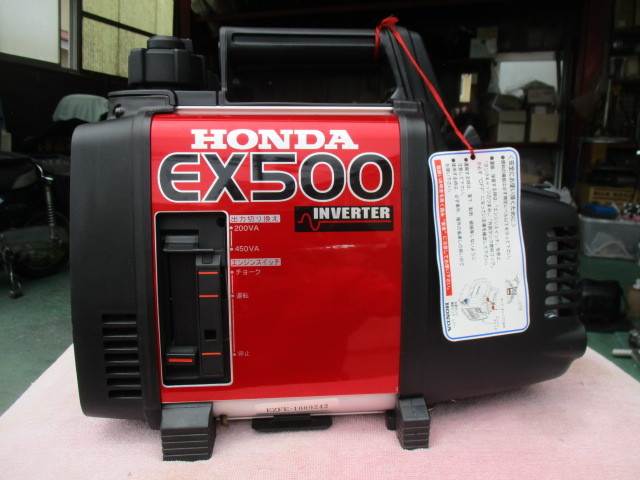 新作登場，100%新品 新古品 ホンダ発電機EX500 小型 高性能持ち運び楽々 予備タンク付き(発電機)｜売買されたオークション情報、yahooの商品情報をアーカイブ公開 - オークファン 発電機