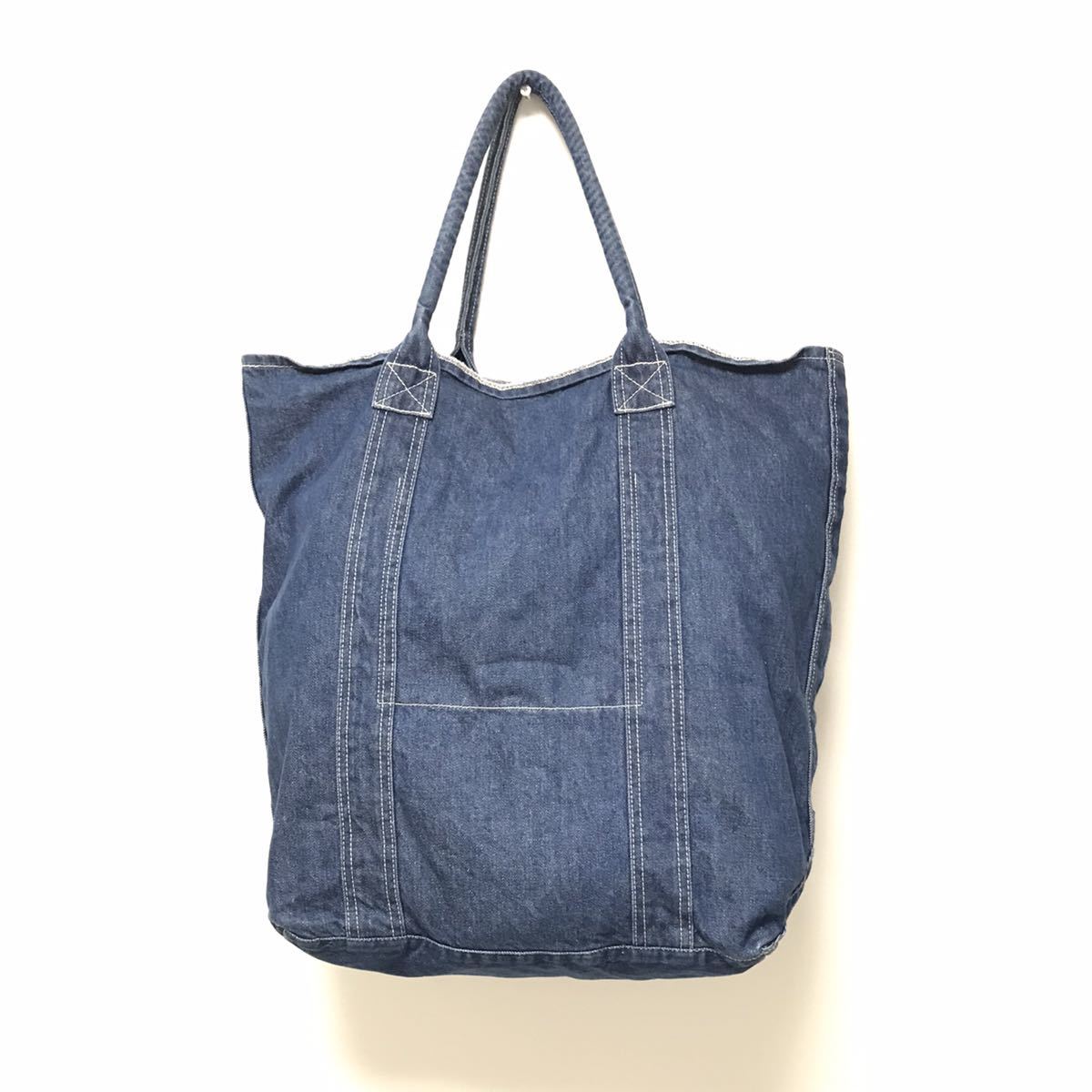 新品同様 Ron Herman ロンハーマン ロゴ デニム トートバッグ Large 