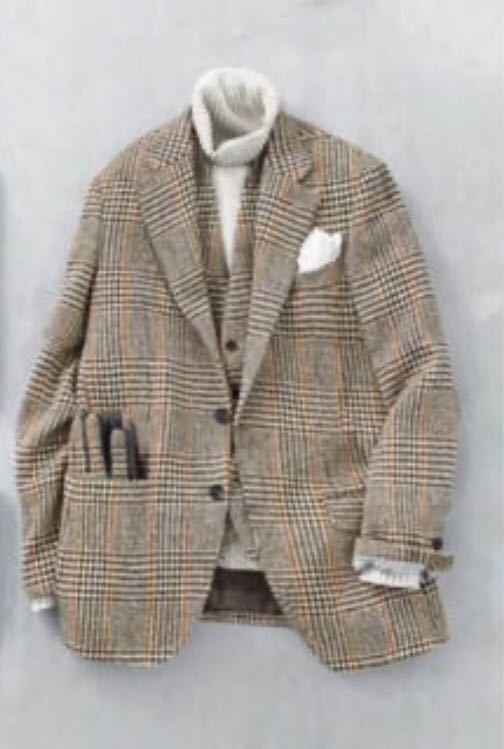 SUIT SELECT テーラードジャケット ハリスツイード グレンチェック L