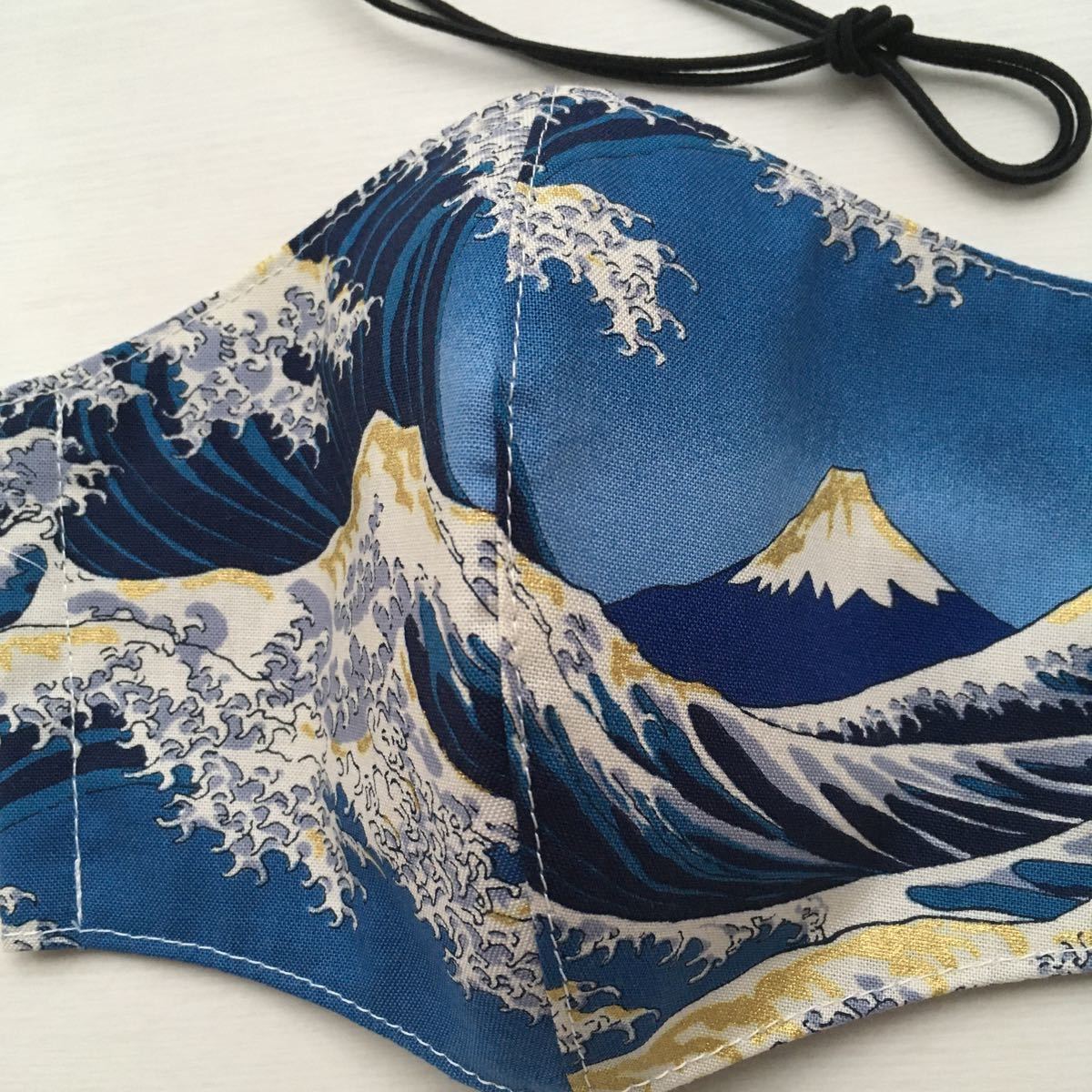 冷感生地 内側 男性用 富士山 波模様 立体マスクインナー ハンドメイド 夏用 和柄 浮世絵 波 海 男性用 売買されたオークション情報 Yahooの商品情報をアーカイブ公開 オークファン Aucfan Com