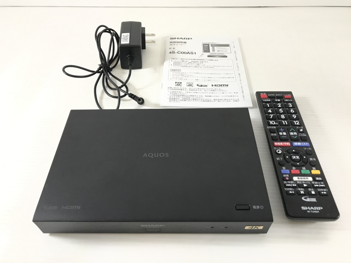 【最新作，HOT】 極 シャープ SHARP 4Kチューナー 新4K衛星放送の視聴 録画に対応 4S-C00AS1 2018年製 T08094N(チューナー)｜売買されたオークション情報、yahooの商品情報をアーカイブ公開 - オークファン その他