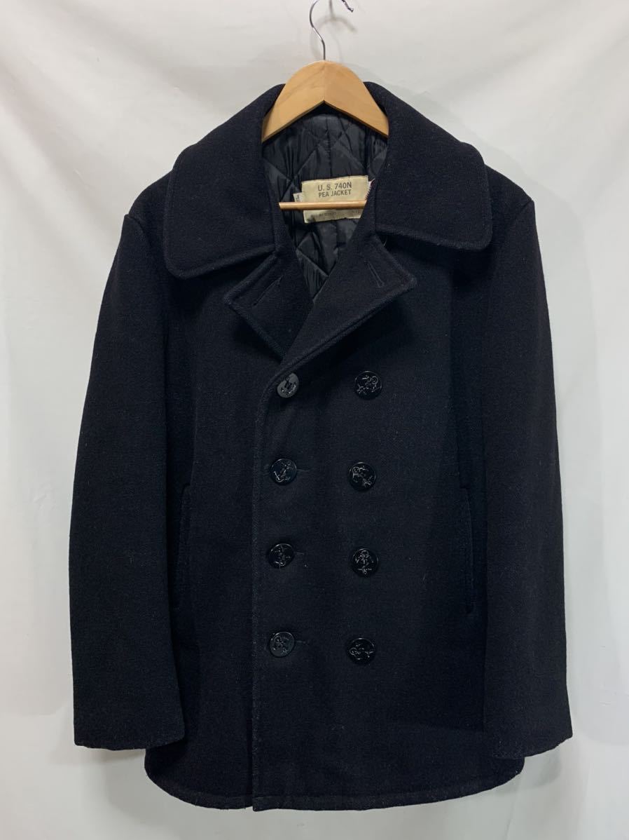 Schott ショット Usa製 U S 740n Pea Jacket Pコート ウール アウター 上着 厚手 古着 クリーニング済み 42 Lサイズ 売買されたオークション情報 Yahooの商品情報をアーカイブ公開 オークファン Aucfan Com