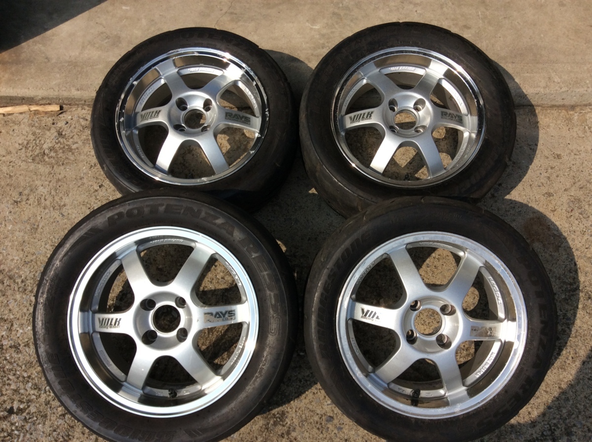 RAYS VOLK Racing TE37カップ 15X6.5J+35 PCD100 4穴 レイズ ボルク 