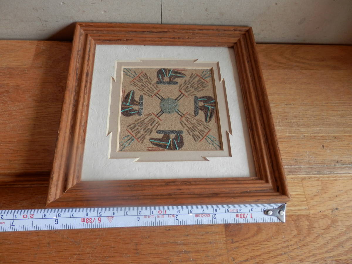 ナバホ族 サンドアート – zakka store towi 希少 額付き Navajo sand