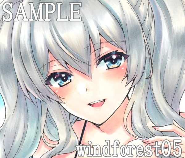 鹿島 同人手描きイラスト 艦隊これくしょん 水着 ケント紙 手描きイラスト 売買されたオークション情報 Yahooの商品情報をアーカイブ公開 オークファン Aucfan Com