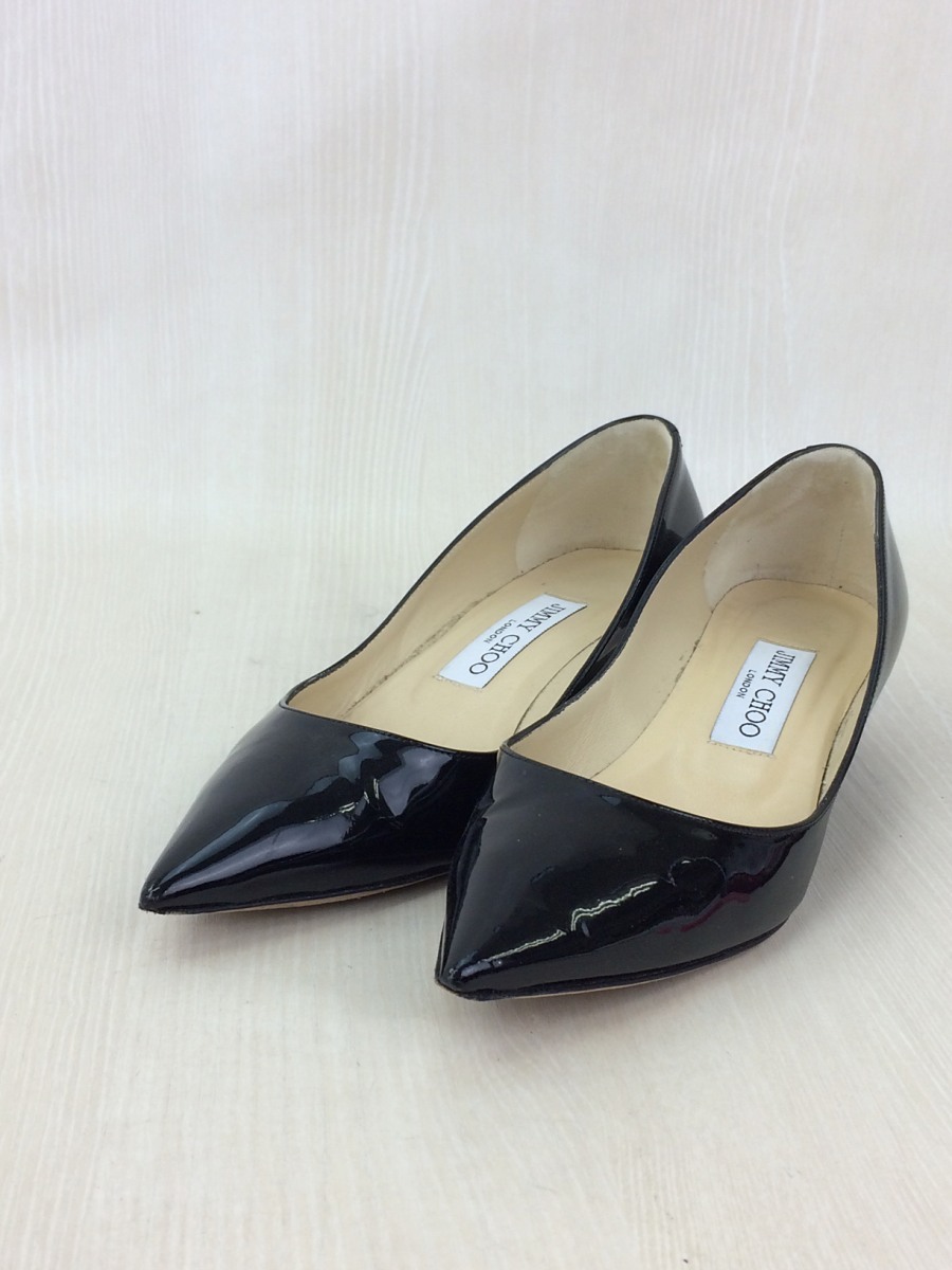 JIMMY CHOO◇パンプス/35.5/黒/ブラック/エナメル