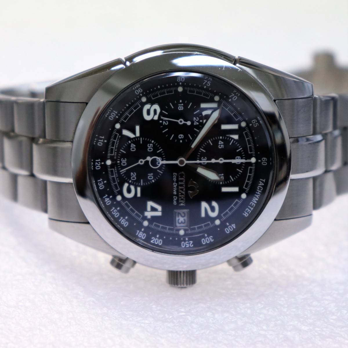 美品 レア カンパノラ エコドライブデュオ クロノグラフ CITIZEN 