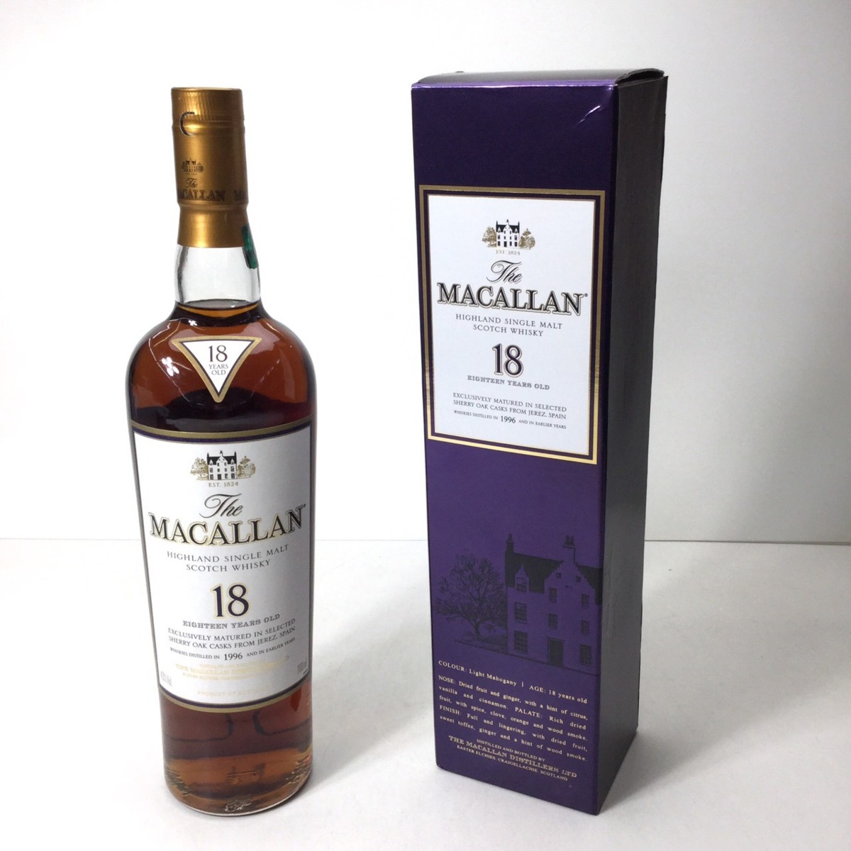 未開栓 マッカラン 18年 1996 箱付 700ml 43％ 2F-6-3-99918-A