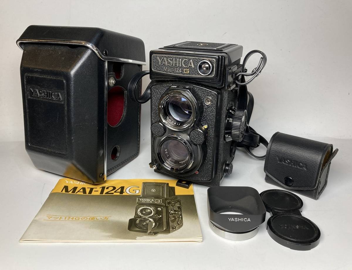 YASHICA ヤシカ 2眼 フィルムカメラ Mat-124 G ブラック Yashinon 80mm