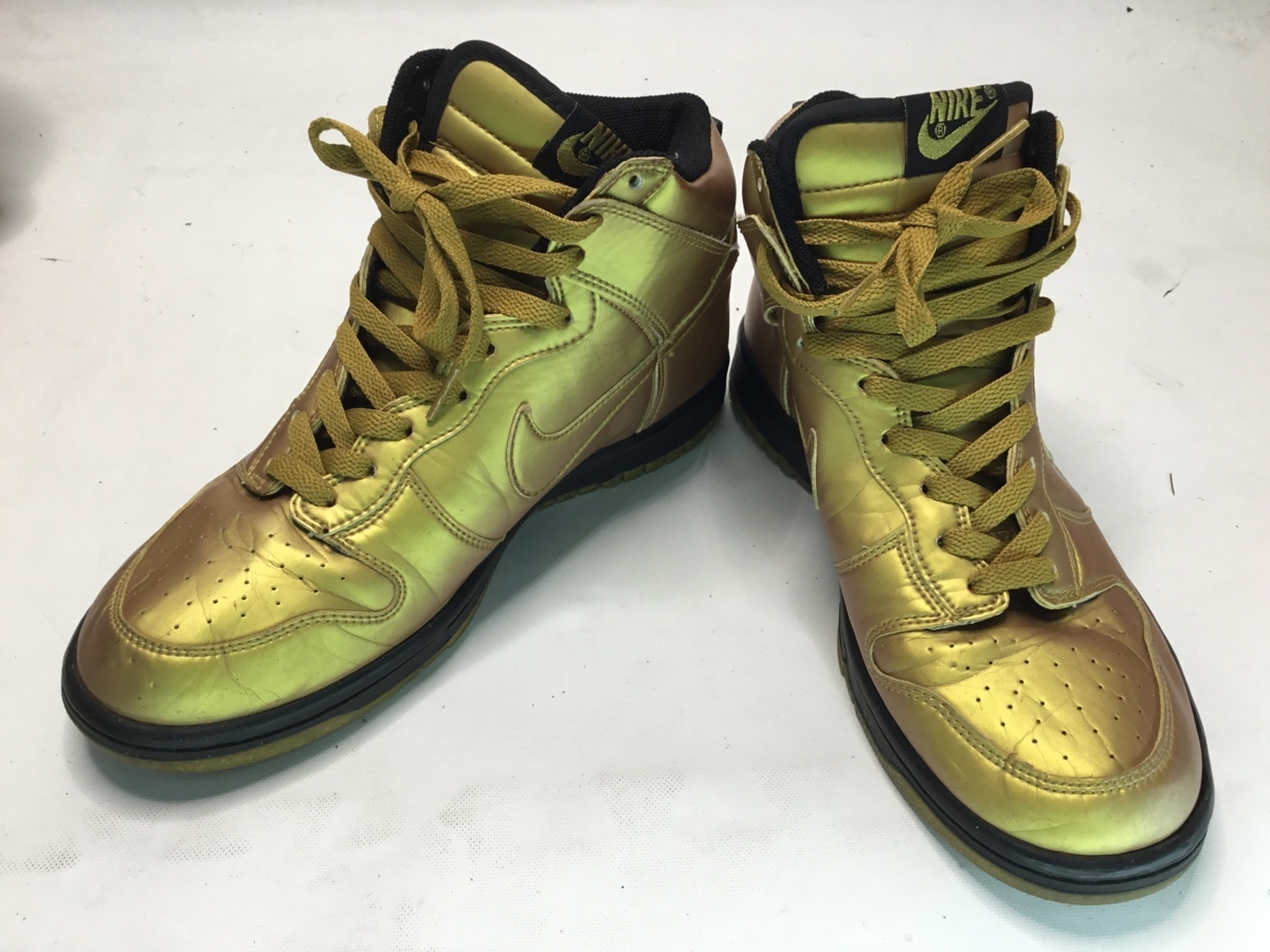  NIKE∥ナイキ DUNK HIGH &rdquo;Olympic メタリックゴールド ＃308348-771 26.5㎝ 品 現状品(26.5cm)｜売買されたオークション情報、yahooの商品情報をアーカイブ公開 - オークファン 26.5cm