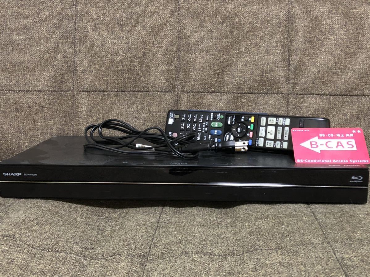 シャープ AQUOS BDレコーダー BD-NW120018年製☆
