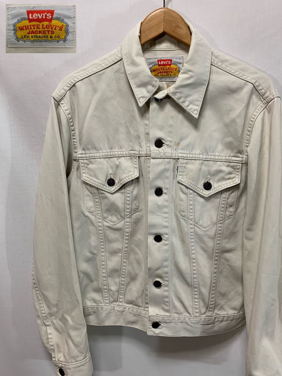 ☆WHITE Levi's JACKETS☆リーバイス☆90's☆日本製☆70年代復刻☆3rd