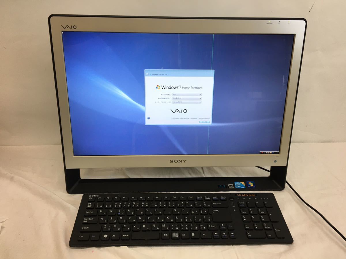 SONY デスクトップパソコン 21.5インチ 1円スタート ソニー モニター 