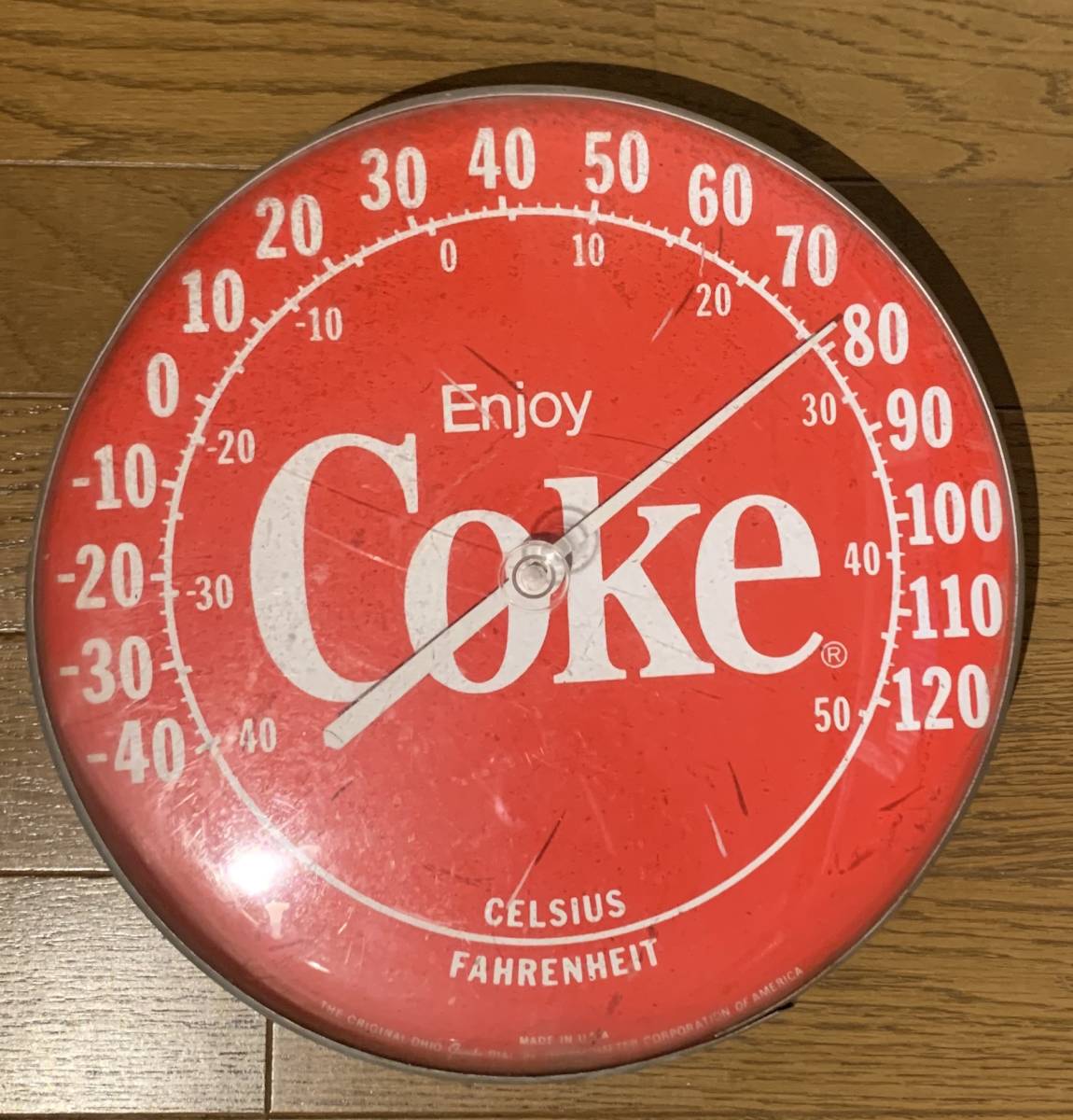 コカコーラ Coca-Cola - 温度計 コカ・コーラ Logo Red Wave 温度計の 