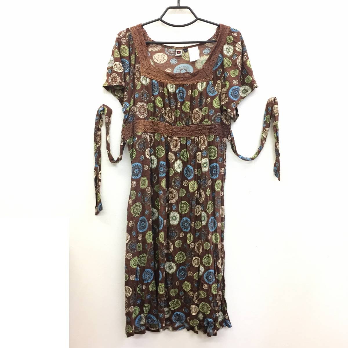 ワンピース Lサイズ 半袖 Forbidden コストコホールセールジャパン 膝下くらい 茶色 ブラウン系 エスニックな雰囲気 婦人 レディース Lサイズ 売買されたオークション情報 Yahooの商品情報をアーカイブ公開 オークファン Aucfan Com