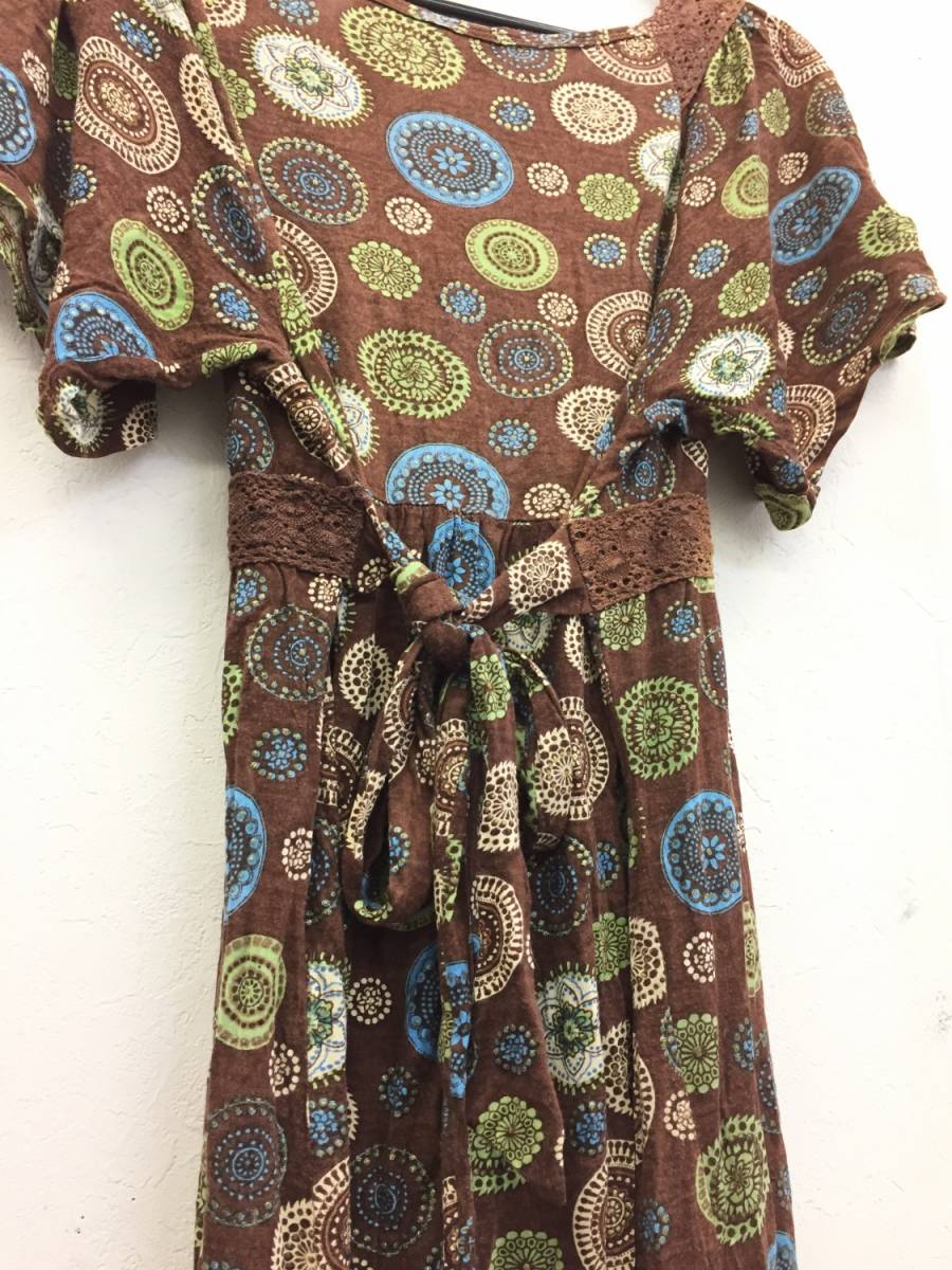 ワンピース Lサイズ 半袖 Forbidden コストコホールセールジャパン 膝下くらい 茶色 ブラウン系 エスニックな雰囲気 婦人 レディース Lサイズ 売買されたオークション情報 Yahooの商品情報をアーカイブ公開 オークファン Aucfan Com