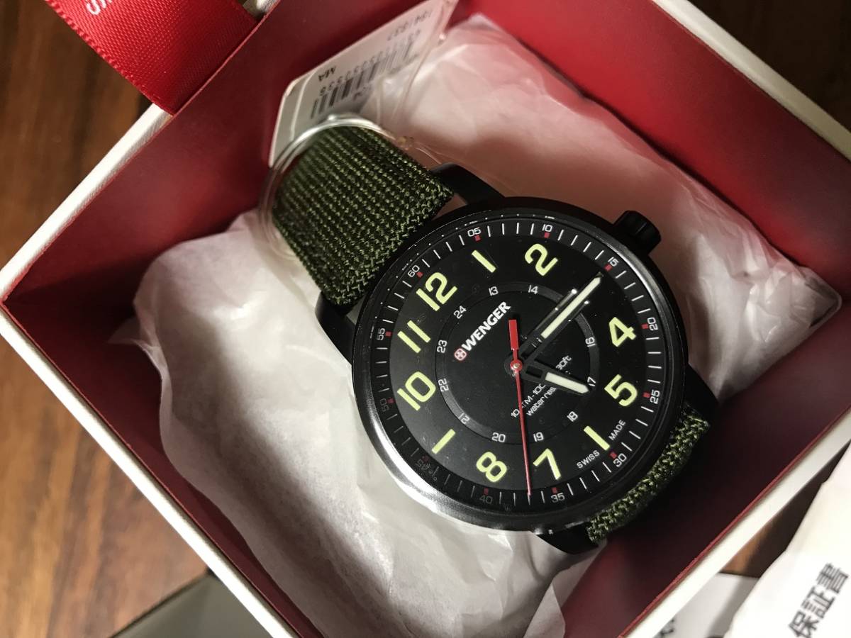 美品 ウェンガー 7082X 純正レザーバンド 青島モデル 踊る 0245