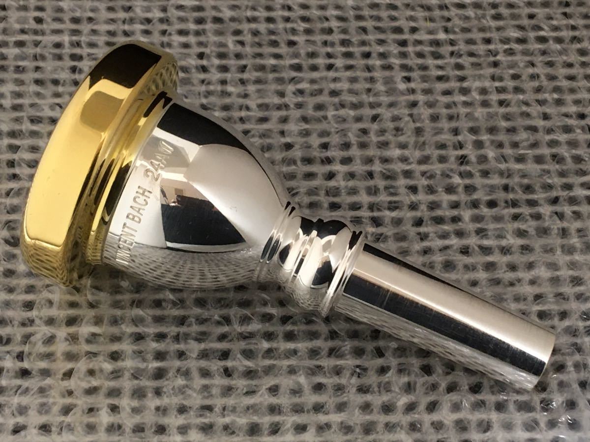 Vincent Bach 24AW チューバ用マウスピース 金メッキ 箱無し チューバ