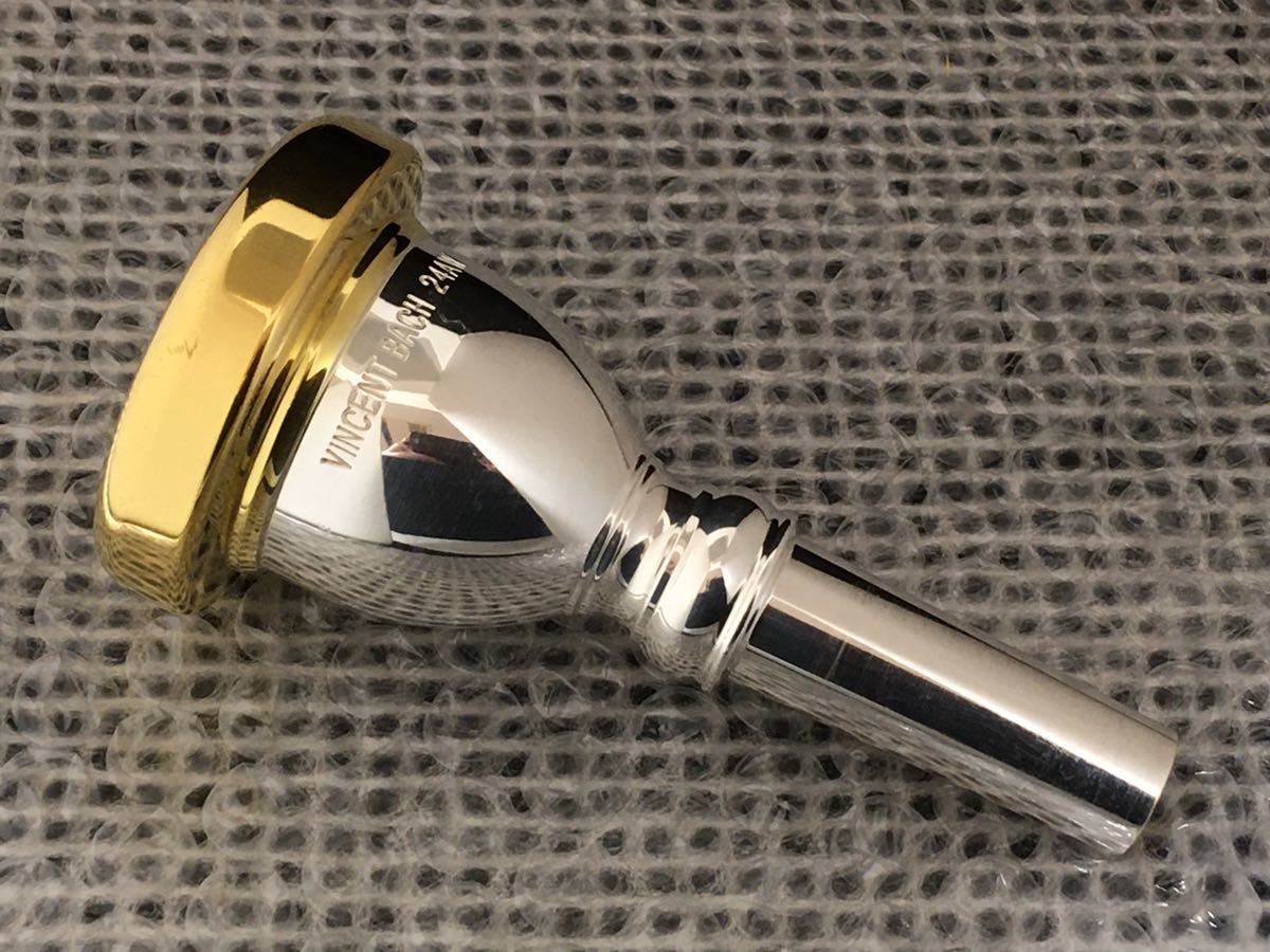 Vincent Bach 24AW チューバ用マウスピース 金メッキ 箱無し Vincent Bach 24AW チューバ用マウスピース 金メッキ 箱無し チューバ
