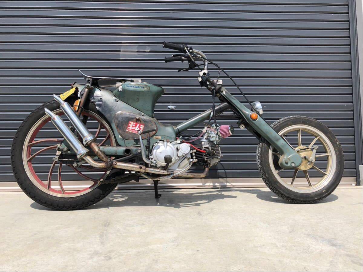 ☆C50 行灯カブ カスタム 107cc ナロー チョッパー ディガー ラット 