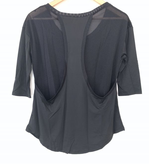 【新品】 レディース トレーニングウェアセット 【トップス・スポーツブラ・ボトム】 ヨガウェア ヨガ ジム ♪　【③ブラック：Mサイズ】　_8