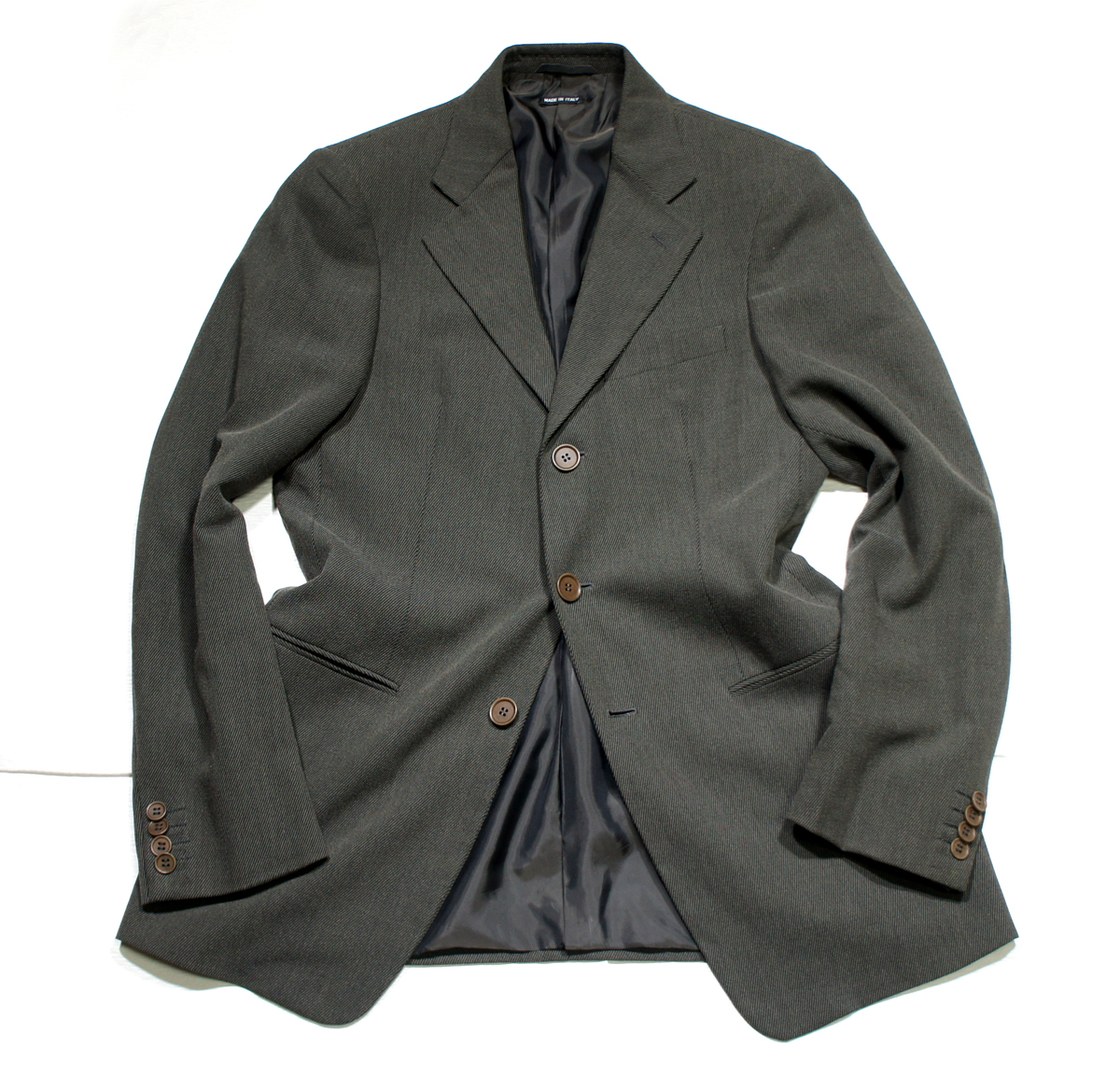 ジョルジオアルマーニ黒ラベル超高級シングルスーツ46【超美品 秋物 