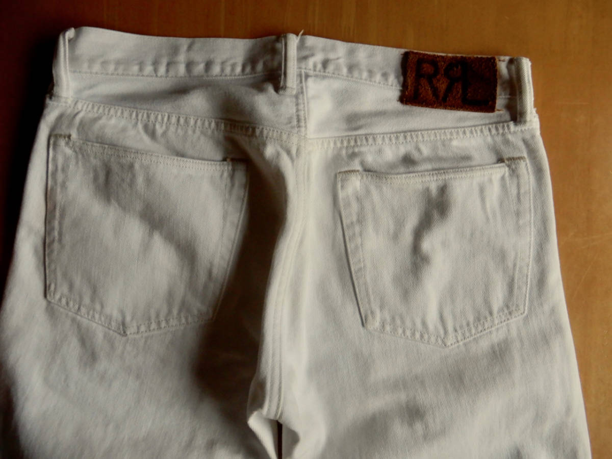 RRL シャトルウーブンスリムフィットホワイトデニム 31/30 赤耳 