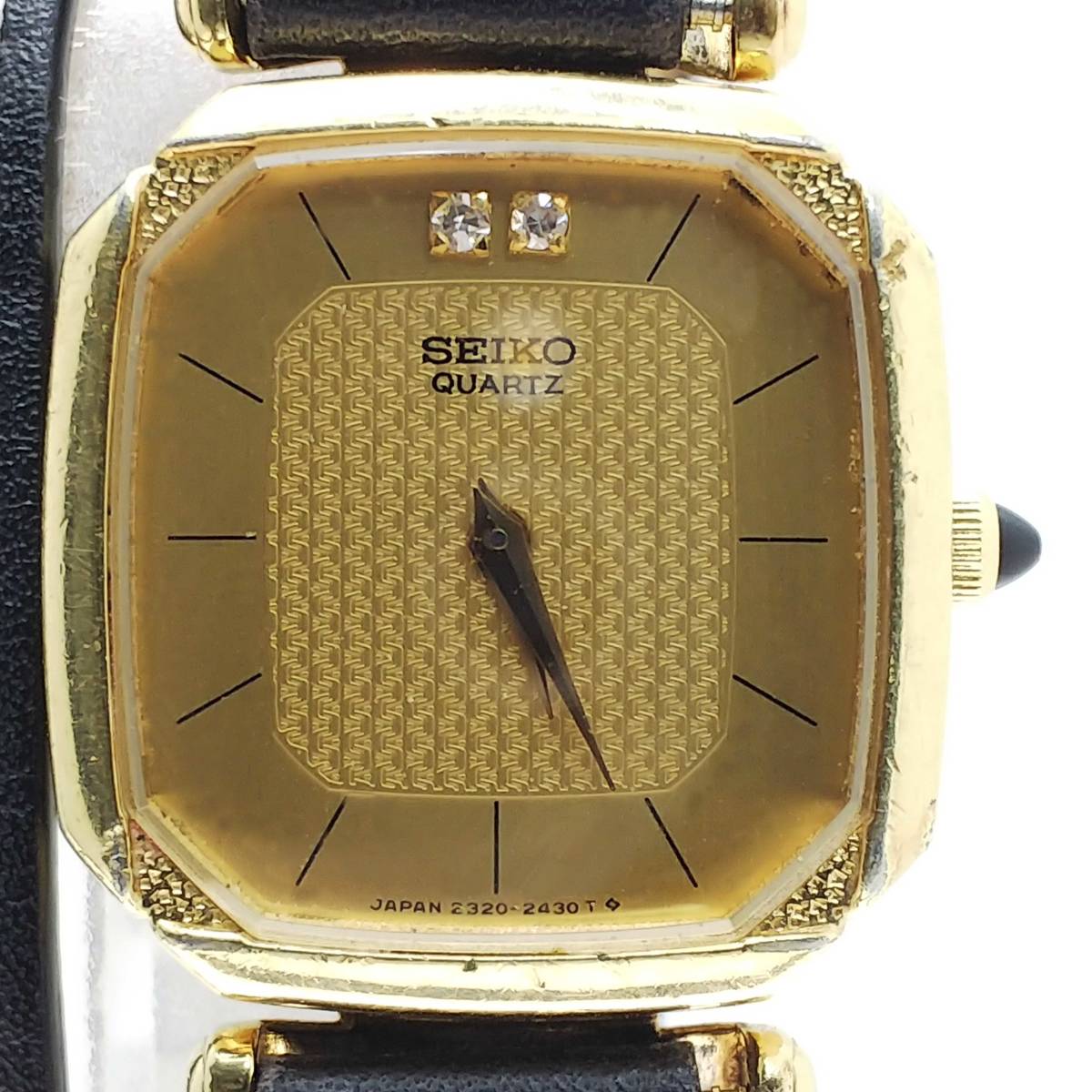 電池交換済】セイコー SEIKO エクセリーヌ 2Pダイヤ SGP ゴールド 2320 