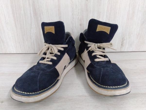CAMPER カンペール スニーカー 42 約27cm ネイビー メンズ おしゃれ ベロア