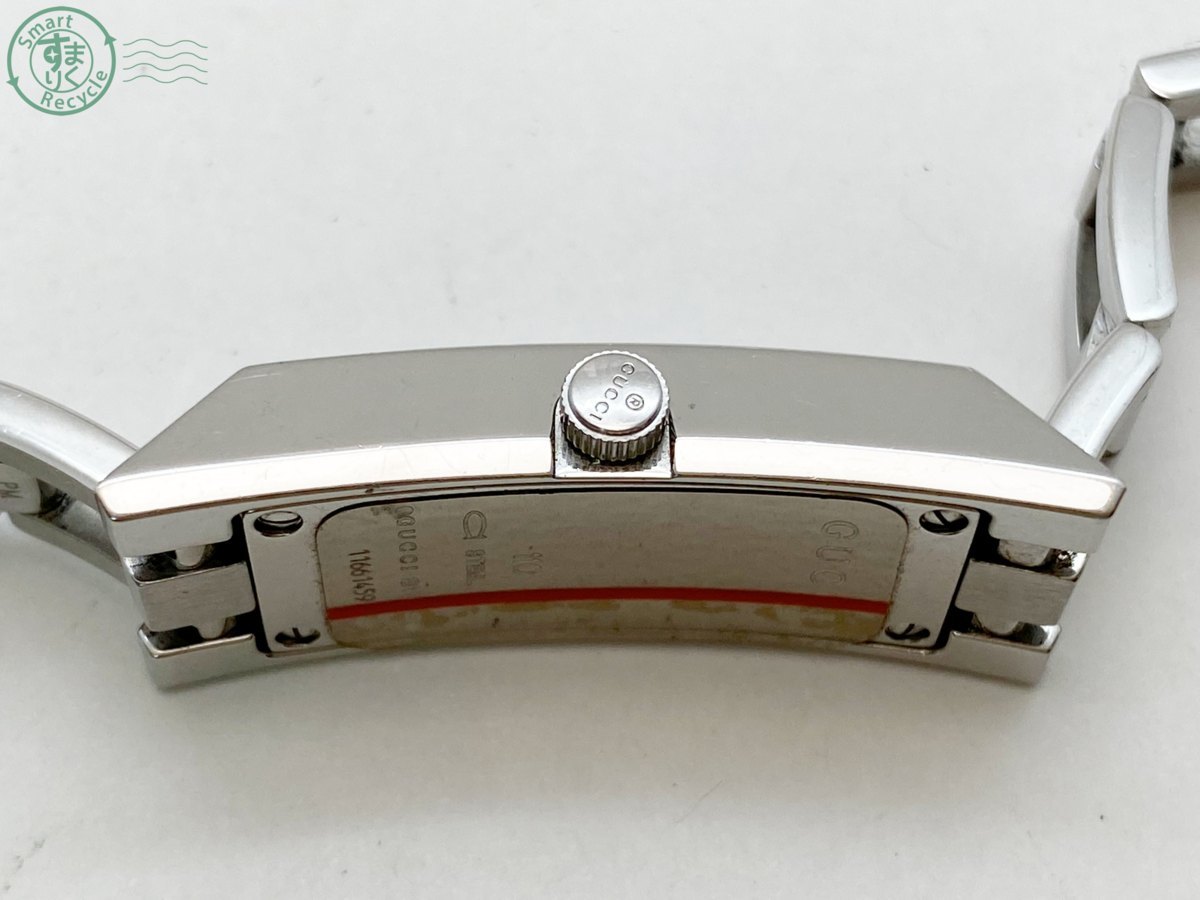 N10678　1円スタート☆GUCCI(グッチ)110 文字盤ホワイト 3P QUARTZ クォーツ腕時計 レディース スクエア Gucci 0 Rare Watch Steel 112933026BUYMA