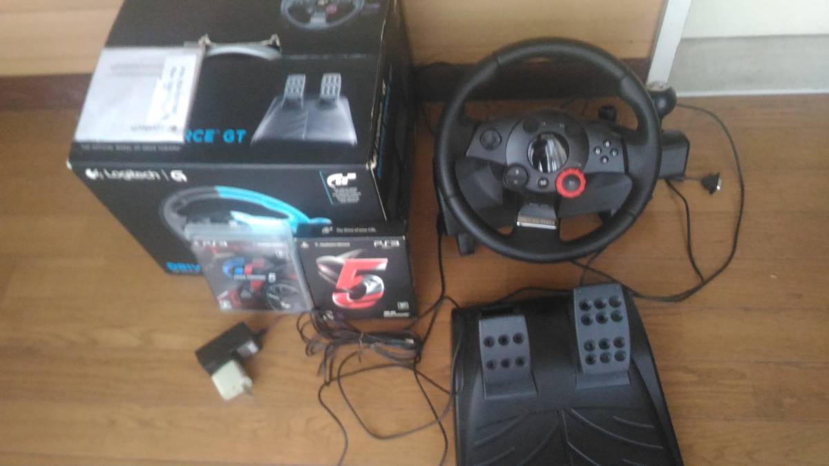 赤字超特価，得価 ＧＴ５付属 ドライビングフォースGT/Logicool DRIVING FORCE GT LPRC-14500 ハンコン ハンドル ホイール(アクセサリ、周辺機器)｜売買されたオークション情報、yahooの商品情報をアーカイブ公開 - オー アクセサリ、周辺機器
