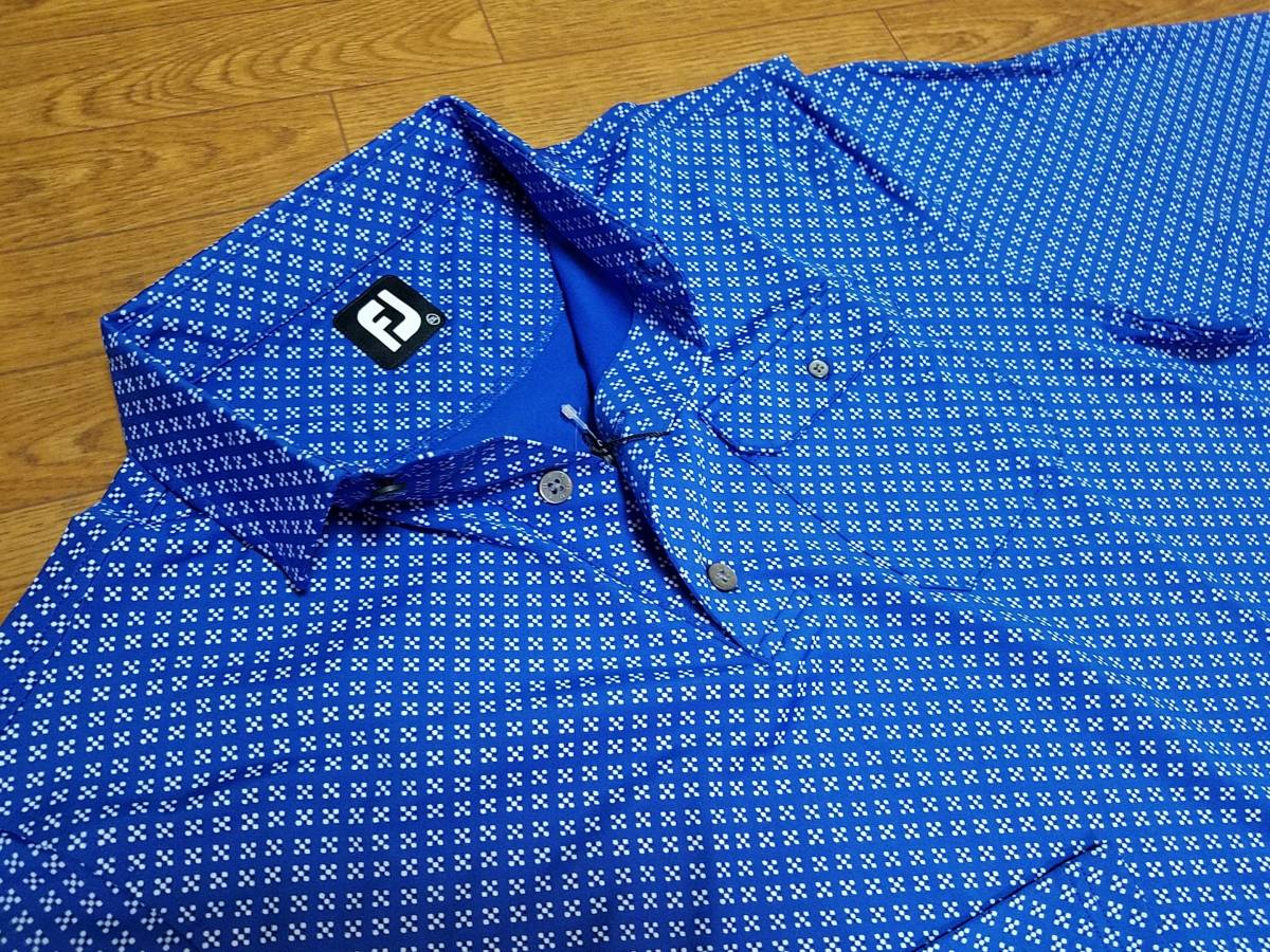 人気セール，本物保証 大きいサイズ〓フットジョイ〓FOOTJOY ロゴ刺繍 吸汗速乾 総柄4WAYストレッチ 長袖ポロシャツ 青 2XL〓(タイトリスト)｜売買されたオークション情報、yahooの商品情報をアーカイブ公開 - オーク シャツ