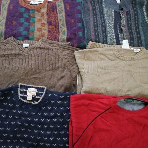 驚きの破格値，豊富な ウールリッチ ロンドンフォグ Columbia 他 ニット セーター set L/XL 6枚セット まとめ売り USA古着卸 1円スタート 最落なし MB5266(その他)｜売買されたオークション情報、yahooの商品情報をアーカイ 男性用