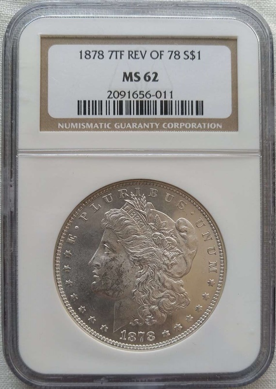 1878 モルガンダラー 7TF 一ドル銀貨 銀90% 1878 モルガンダラー 7TF 一ドル銀貨 銀90% 1878年 7TF Rev of 78 アメリカ
