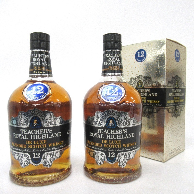 特級未開栓ティーチャーズハイランドクリーム１２年２本セット ティーチャーズ 12年 2本セット 750ml 特級未開栓ティーチャーズハイ