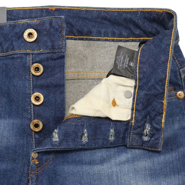 1円/新品/G-STAR RAW/33インチ/デニムパンツ ATTACC STRAIGHT ジップ 