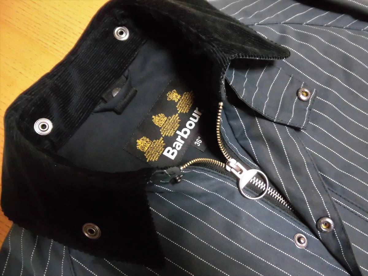 BARBOUR バブアー】SL BEDALE PIN STRIPE NAVY 36 スリムフィット  