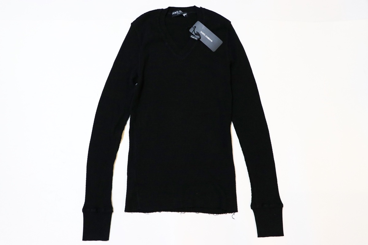 【豊富な，SALE】 程度良好 DOLCE&GABBANA Vネック セーター 黒46 ニット ドルチェ＆ガッバーナ GF229K ドルガバ 928-4(セーター)｜売買されたオークション情報、yahooの商品情報をアーカイブ公開 - オークファン 男性用