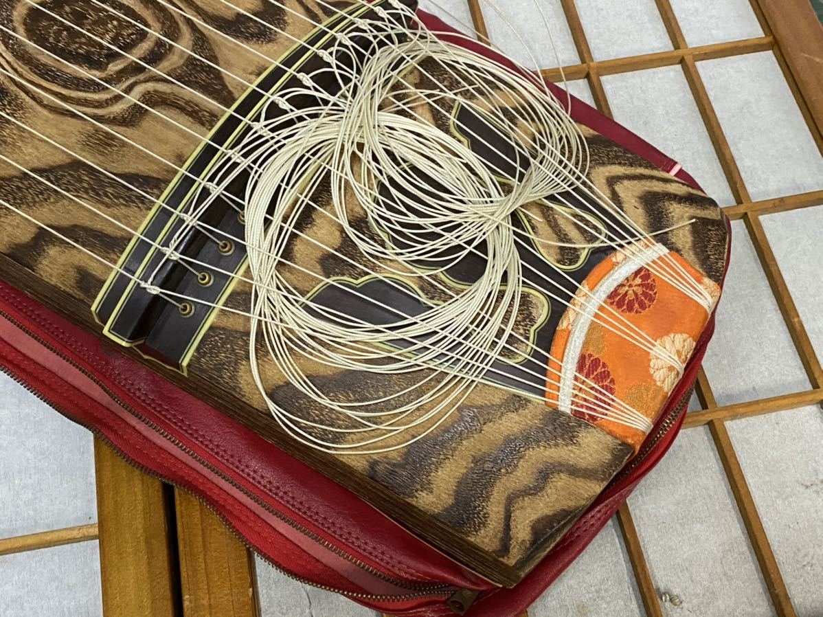 くり甲 琴 13弦 綾杉彫り 綾杉彫 山田流 梅木 サ3880M