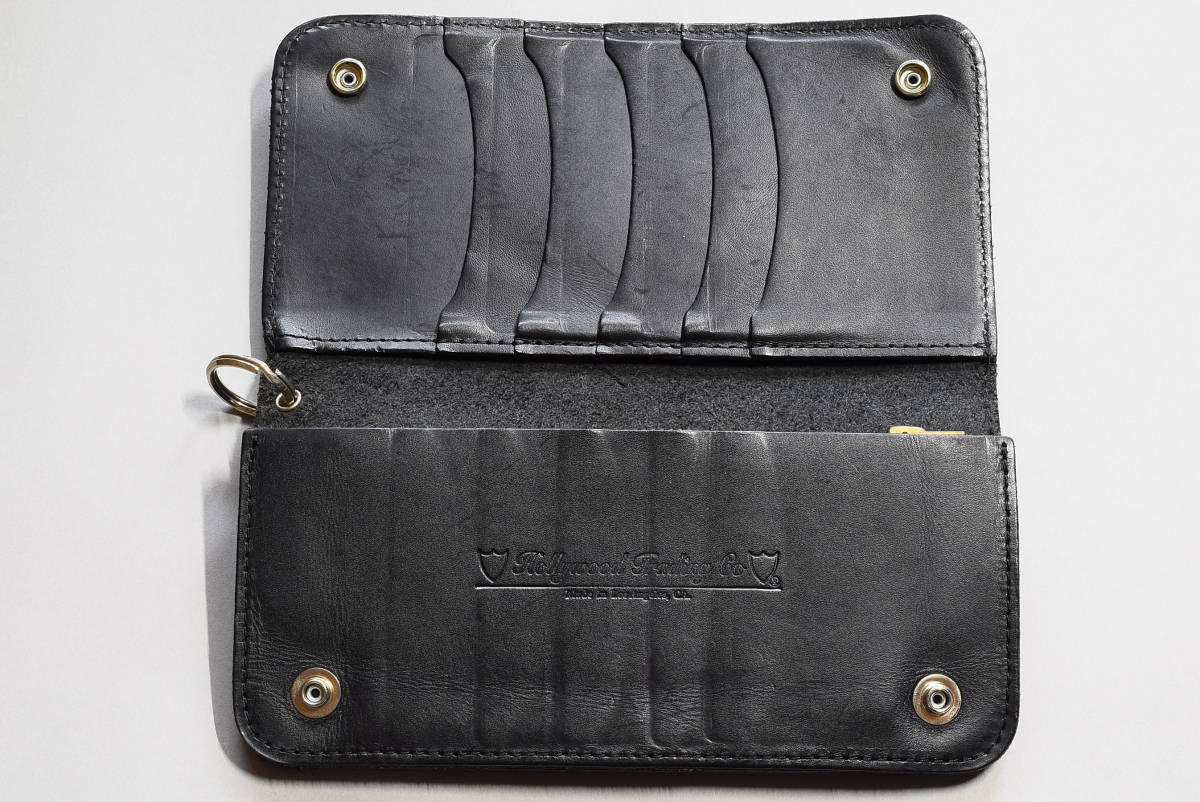 HTC スタッズ ロングウォレット TYPE 1 長財布 黒 Hollywood Trading