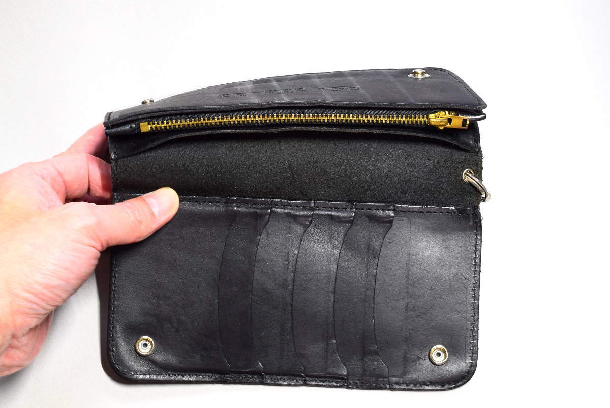 HTC スタッズ ロングウォレット TYPE 1 長財布 黒 Hollywood Trading