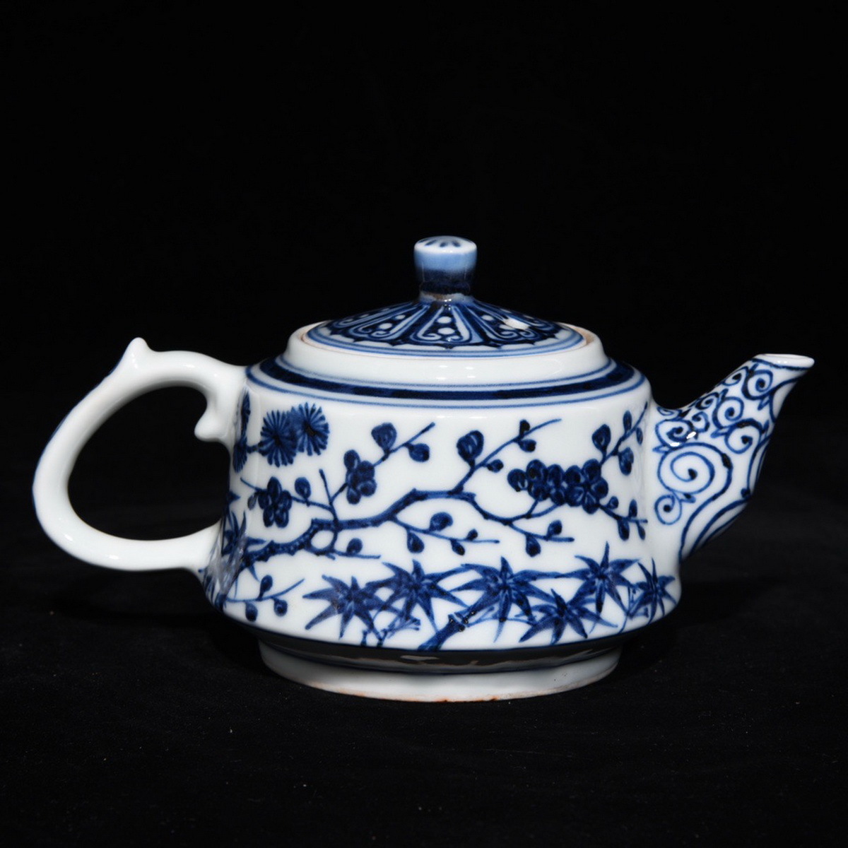 中国 大明成化年製 豆彩唐子文盃 酒盃 時代箱 C 7874 中国 大明成化年
