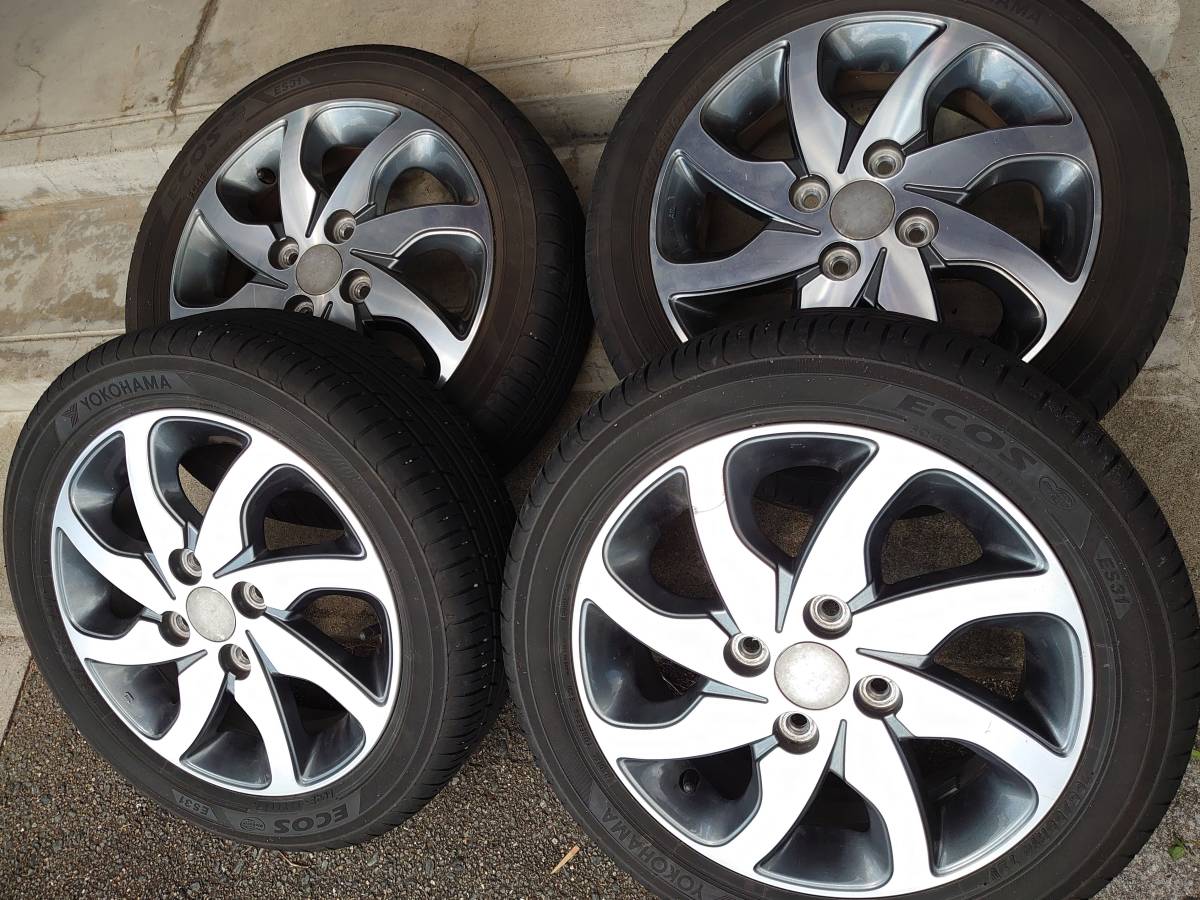 バリ山 純正 スズキ YOKOHAMA ECOS BleEarth 14インチ +50 165/55R14 パレット ルークス ワゴンR アルト フレア ラパン ハスラー ジムニー