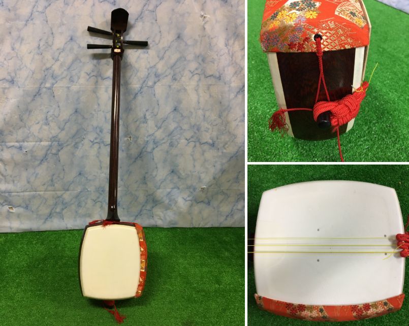 和楽器 弦楽器 三味線 バチ 三絃駒 木製ハードケース ケースカバー 撥