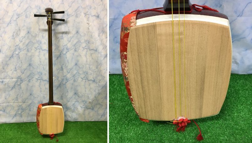 和楽器 弦楽器 三味線 バチ 三絃駒 木製ハードケース ケースカバー 撥