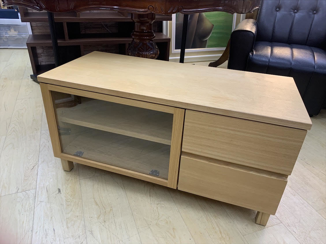 無印良品 良品計画 MUJI タモ材 テレビ台 幅900×奥行400×高さ465