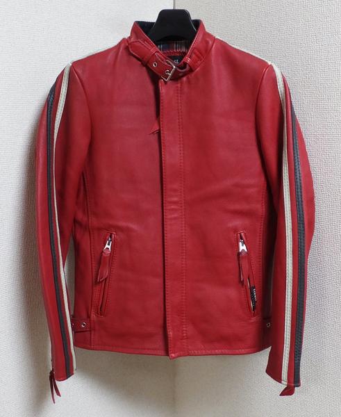 SCHOTT ショット クラシックレーサー 赤 XS レザーライダース