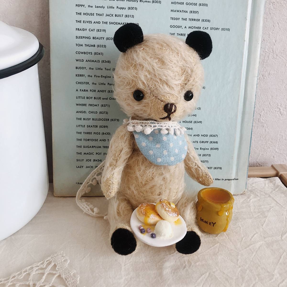 黒耳ベアちゃん☆送料無料、ハンドメイド、ぬいぐるみ、テディベア